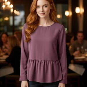 Apt. 9 Women's Purple Long Sleeve Blouse.